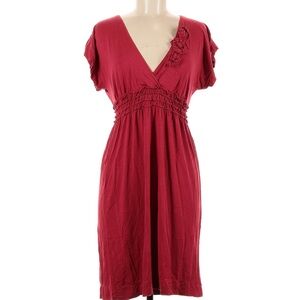 Max Studio Deep Red Midi Dress